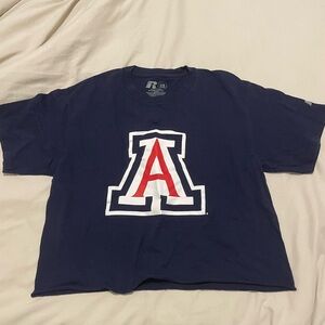 Navy Blue Cropped Arizona State T-Shirt